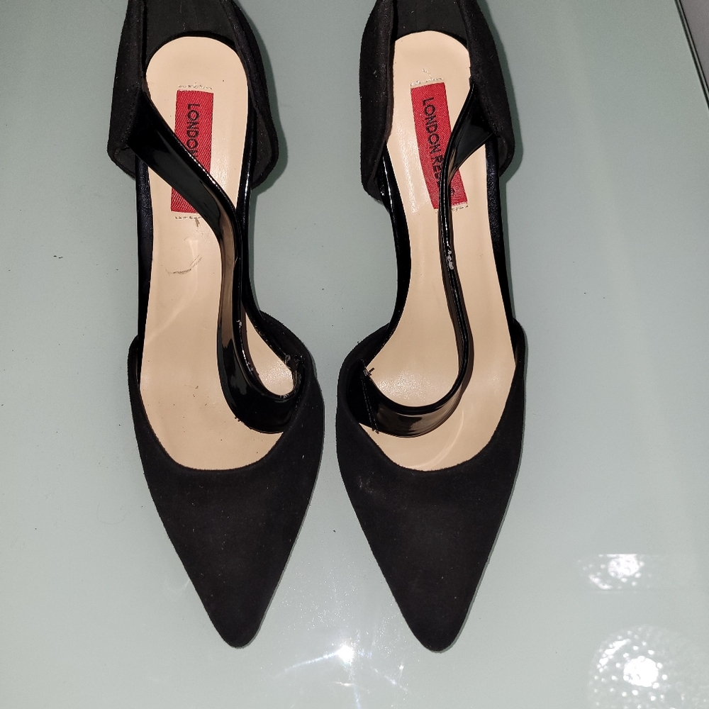 Black high heel shoes